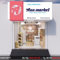 Thiết kế cửa hàng thực phẩm sạch - Ann Market